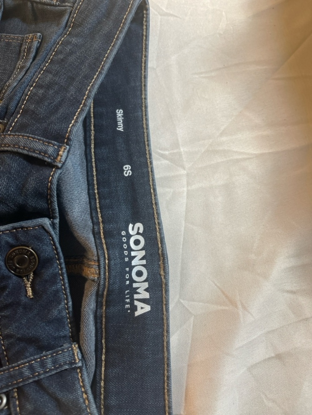 Sonoma Skinny Jean Women’s 6S Short Dark Wash Mid Rise Stretch NWT Everyday Jean - Picture 8 of 10